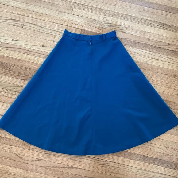Vintage 70s/80s Bobbie Brooks Teal Midi A-Line Circle Skirt - Picture 5 of 9